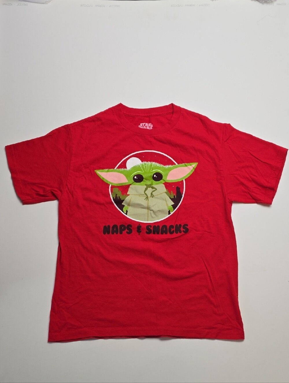 Star Wars Grogu Mad Engine Boys Large 100% Cotton Graphic Shirt